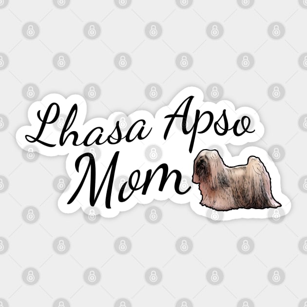 Lhasa Apso Dog Mom Sticker by tribbledesign